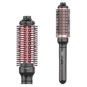 DAN Technology 1.5 inch Ceramic Thermal Round Brush, Travel Dual Voltage (Black)